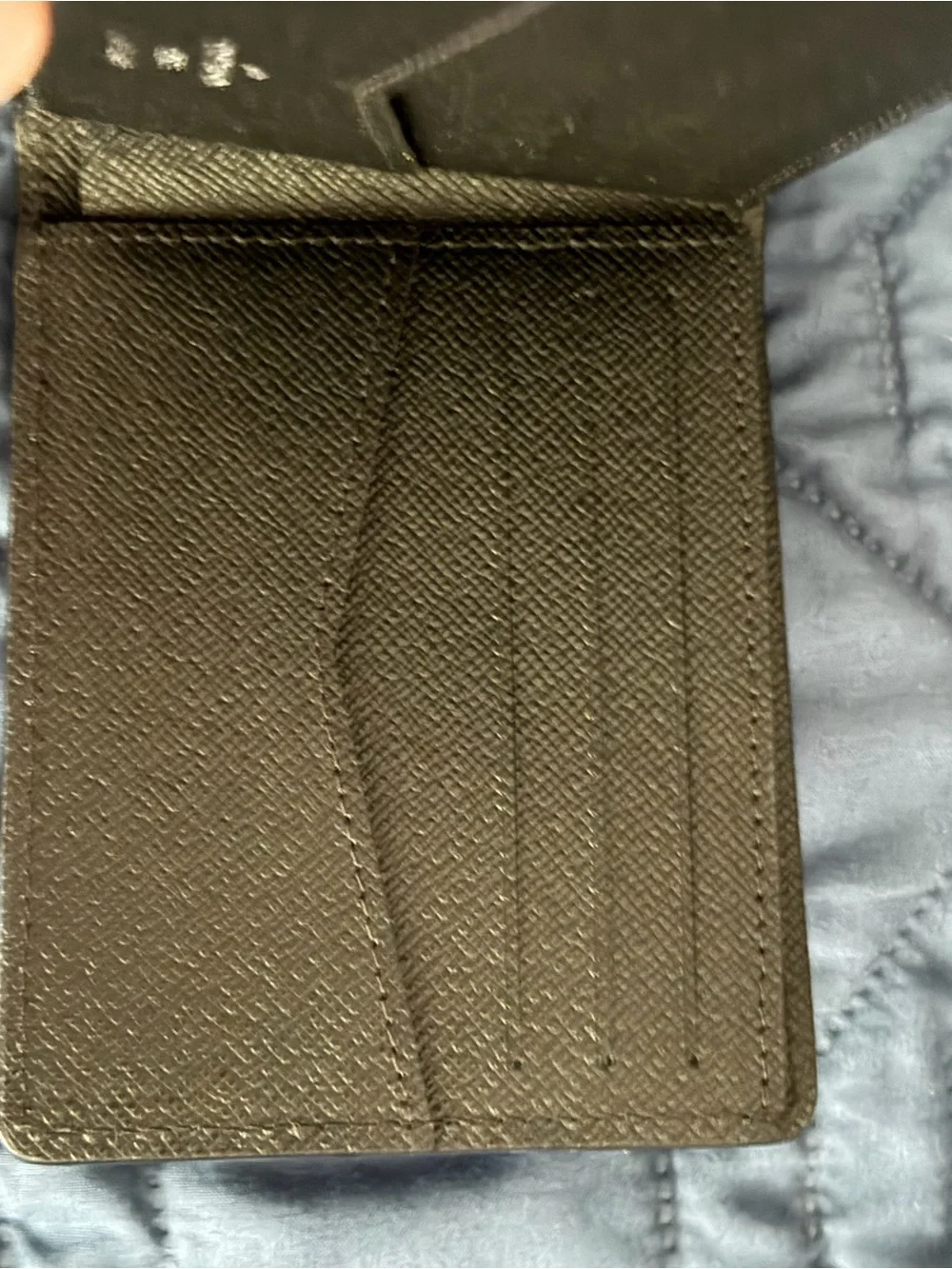 Louis Vuitton Monogram Wallet in Black with Grey Print